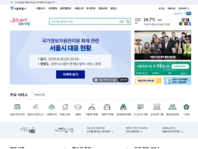 서울시 대표 홈페이지 인증 화면